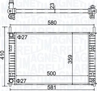 Magneti Marelli 350213152700 - Radiator, racire motor aaoparts.ro