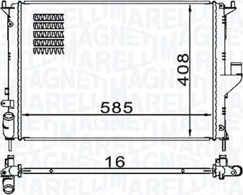 Magneti Marelli 350213160900 - Radiator, racire motor aaoparts.ro