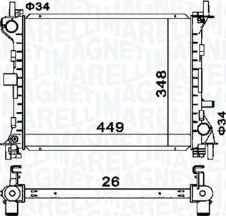 Magneti Marelli 350213160300 - Radiator, racire motor aaoparts.ro