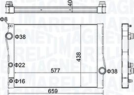 Magneti Marelli 350213163500 - Radiator, racire motor aaoparts.ro