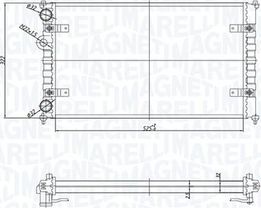 Magneti Marelli 350213167700 - Radiator, racire motor aaoparts.ro