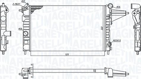 Magneti Marelli 350213189100 - Radiator, racire motor aaoparts.ro
