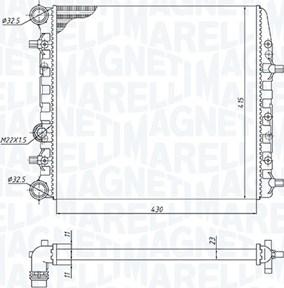 Magneti Marelli 350213184600 - Radiator, racire motor aaoparts.ro