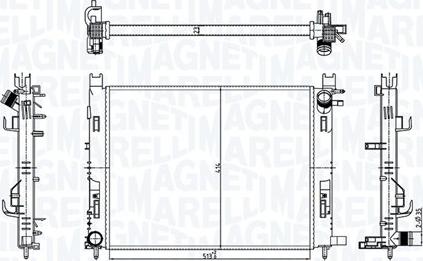 Magneti Marelli 350213182100 - Radiator, racire motor aaoparts.ro