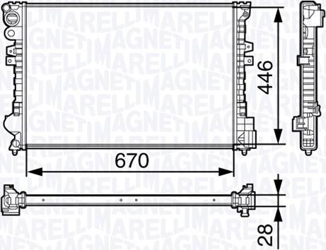 Magneti Marelli 350213131400 - Radiator, racire motor aaoparts.ro