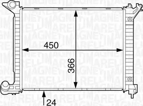 Magneti Marelli 350213122800 - Radiator, racire motor aaoparts.ro