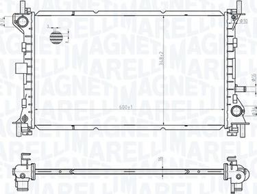 Magneti Marelli 350213178100 - Radiator, racire motor aaoparts.ro