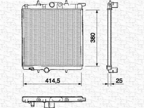 Magneti Marelli 350213250000 - Radiator, racire motor aaoparts.ro