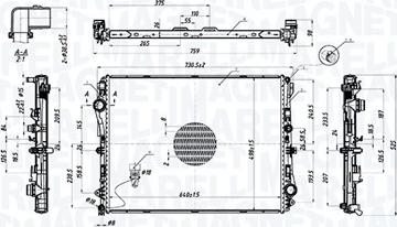 Magneti Marelli 350213220600 - Radiator, racire motor aaoparts.ro