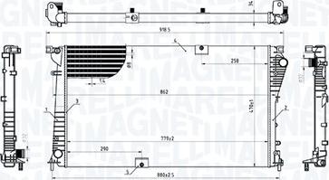 Magneti Marelli 350213221100 - Radiator, racire motor aaoparts.ro