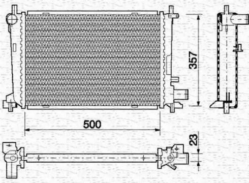 Magneti Marelli 350213711000 - Radiator, racire motor aaoparts.ro