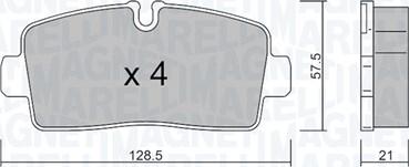 Magneti Marelli 363916061410 - Set placute frana,frana disc aaoparts.ro