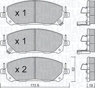 Magneti Marelli 363916061475 - Set placute frana,frana disc aaoparts.ro