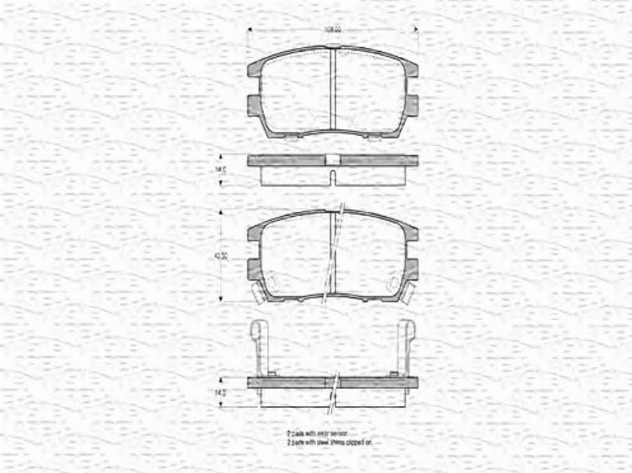 Magneti Marelli 363702160569 - Set placute frana,frana disc aaoparts.ro