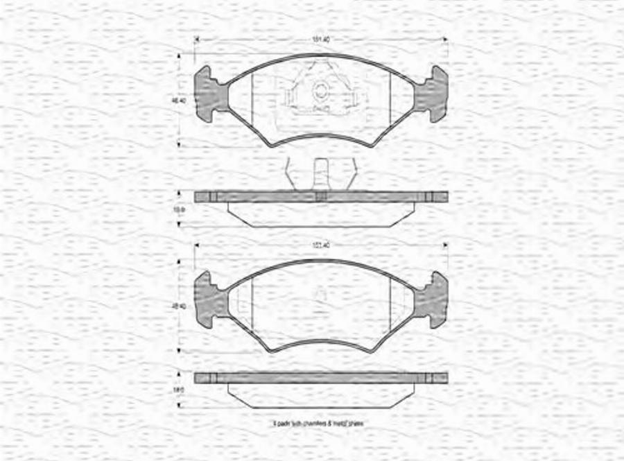 Magneti Marelli 363702160334 - Set placute frana,frana disc aaoparts.ro