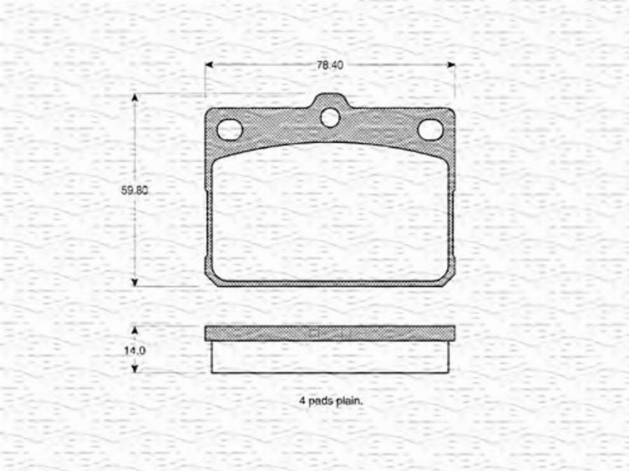 Magneti Marelli 363702160735 - Set placute frana,frana disc aaoparts.ro