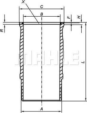 MAHLE 061 LW 00120 001 - Camasa cilindru aaoparts.ro