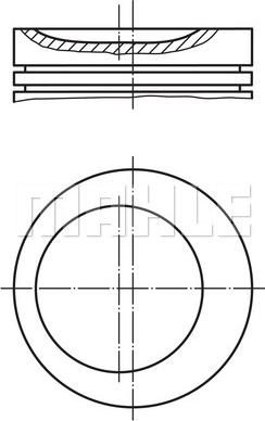 MAHLE 011 74 00 - Piston aaoparts.ro
