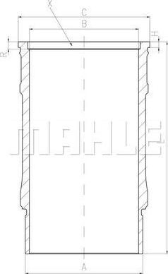 MAHLE 001 LW 00143 000 - Camasa cilindru aaoparts.ro