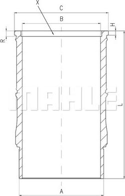 MAHLE 001 LW 00142 000 - Camasa cilindru aaoparts.ro