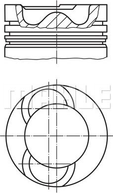 MAHLE 028 19 02 - Piston aaoparts.ro