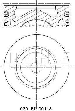 MAHLE 039 PI 00113 000 - Piston aaoparts.ro