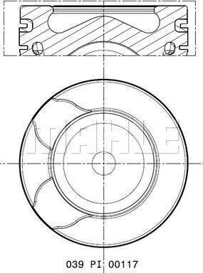 MAHLE 039 PI 00117 001 - Piston aaoparts.ro