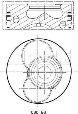 MAHLE 030 86 02 - Piston aaoparts.ro