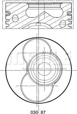 MAHLE 030 87 00 - Piston aaoparts.ro