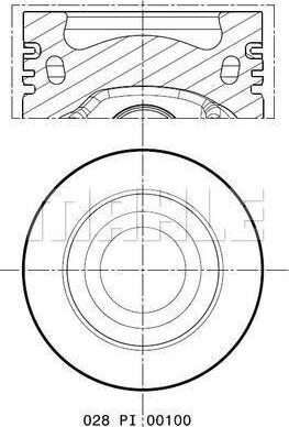 MAHLE 028 PI 00100 000 - Piston aaoparts.ro