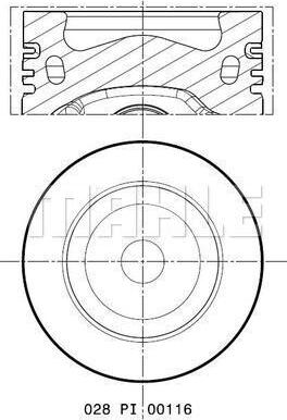 MAHLE 028 PI 00116 002 - Piston aaoparts.ro