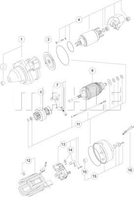 MAHLE MS 356 - Starter aaoparts.ro
