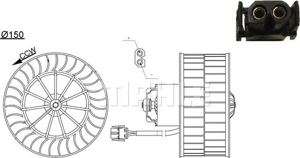 MAHLE AB 44 000S - Ventilator, habitaclu aaoparts.ro