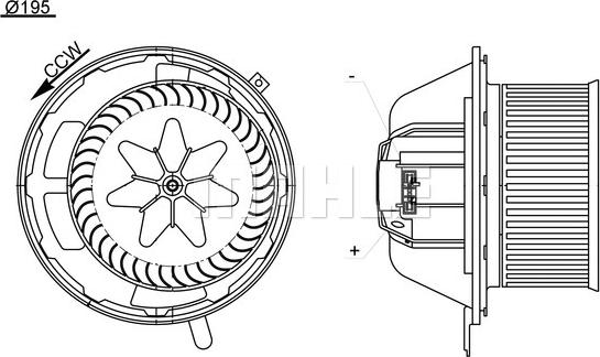 MAHLE AB 194 000S - Ventilator, habitaclu aaoparts.ro