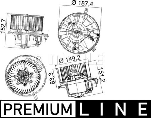 MAHLE AB 149 000P - Ventilator, habitaclu aaoparts.ro