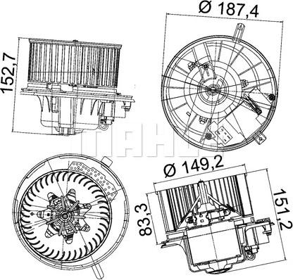 MAHLE AB 149 000P - Ventilator, habitaclu aaoparts.ro