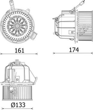 MAHLE AB 328 000P - Ventilator, habitaclu aaoparts.ro