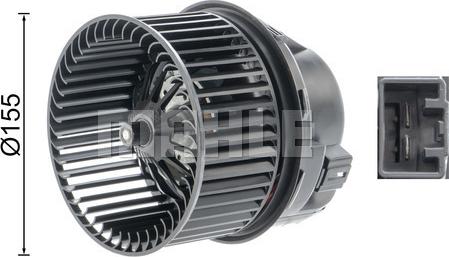 MAHLE AB 249 000P - Ventilator, habitaclu aaoparts.ro