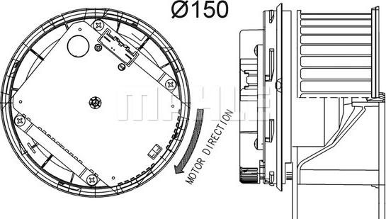 MAHLE AB 263 000P - Ventilator, habitaclu aaoparts.ro