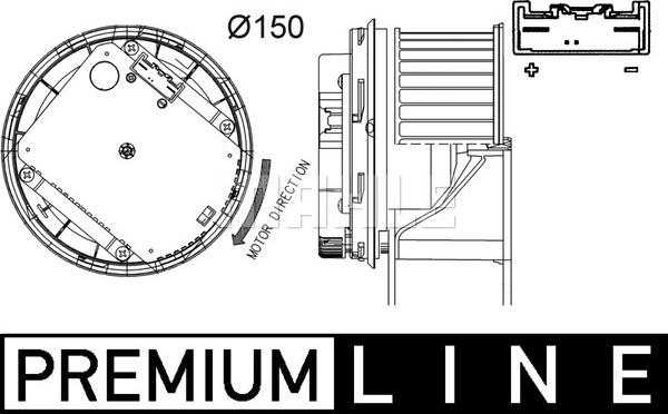 MAHLE AB 263 000P - Ventilator, habitaclu aaoparts.ro