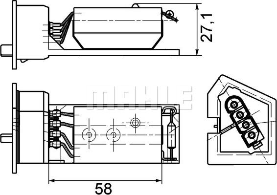 MAHLE ABR 11 000P - Rezistor, ventilator habitaclu aaoparts.ro