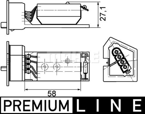 MAHLE ABR 11 000P - Rezistor, ventilator habitaclu aaoparts.ro