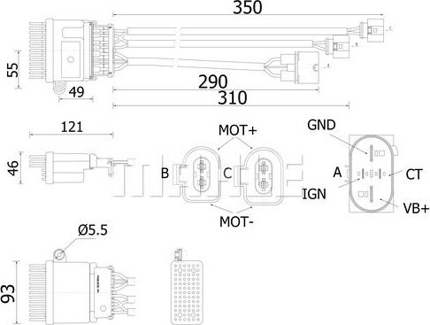 MAHLE ABR 78 000S - Reglaj, suflanta de interior aaoparts.ro