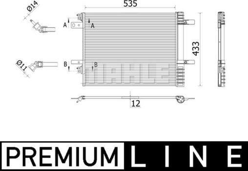 MAHLE AC 943 000P - Condensator, climatizare aaoparts.ro