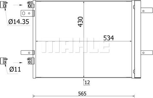 MAHLE AC 965 000S - Condensator, climatizare aaoparts.ro