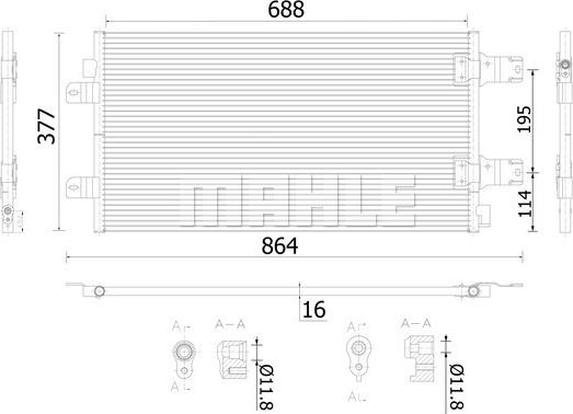 MAHLE AC 906 000S - Condensator, climatizare aaoparts.ro