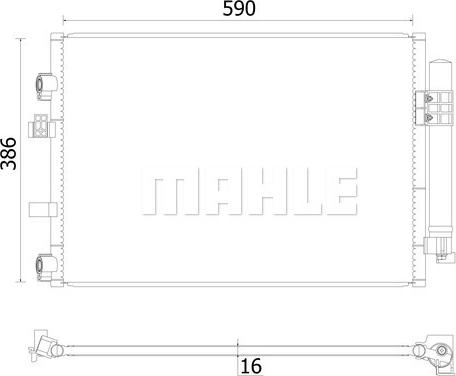 MAHLE AC 930 000S - Condensator, climatizare aaoparts.ro