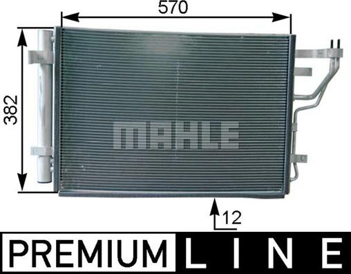 MAHLE AC 442 000P - Condensator, climatizare aaoparts.ro