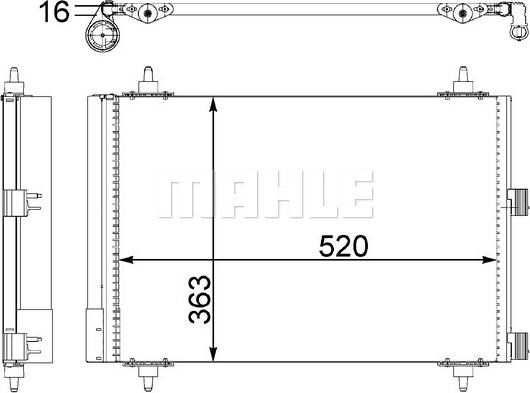 MAHLE AC 447 000S - Condensator, climatizare aaoparts.ro