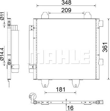 MAHLE AC 459 001S - Condensator, climatizare aaoparts.ro